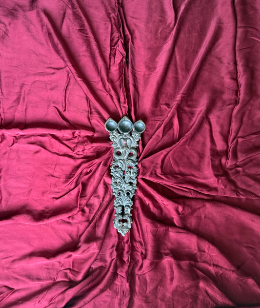 Maroon modal silk un stitched blouse piece