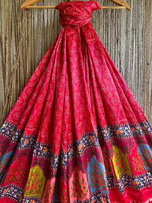 RED PRINT PATOLA MODAL SILK DUPATTA