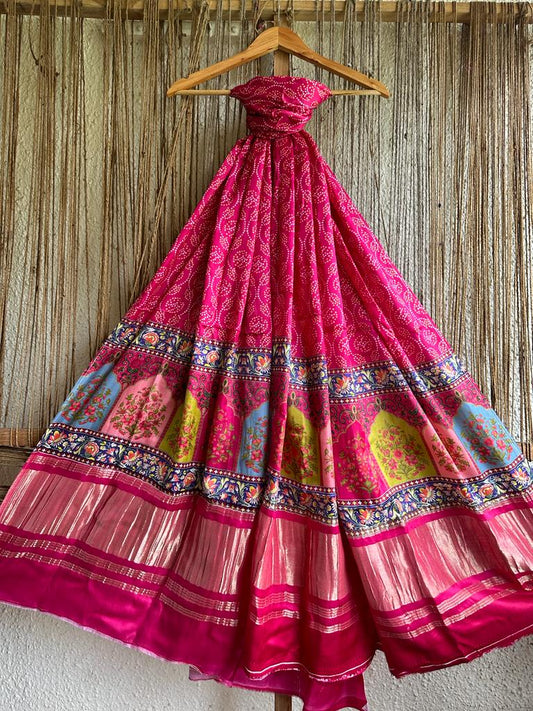 PINK PRINT PATOLA MODAL SILK DUPATTA