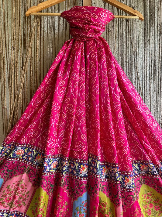 PINK PRINT PATOLA MODAL SILK DUPATTA