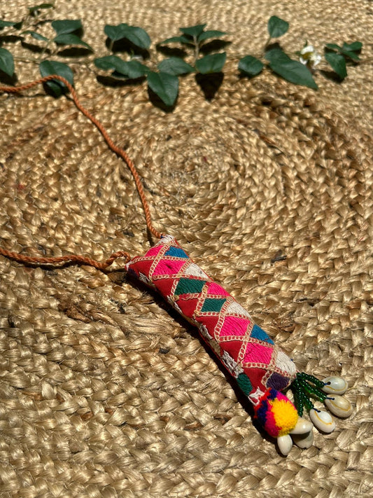 MULTICOLOUR BEAUTIFUL HANDCRAFTED HANDEMBROIDERY CLOTH JEWELLERY