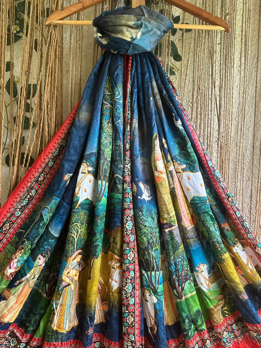 MULTICOLOR PATOLA PRINT MODAL SILK DUPATTA
